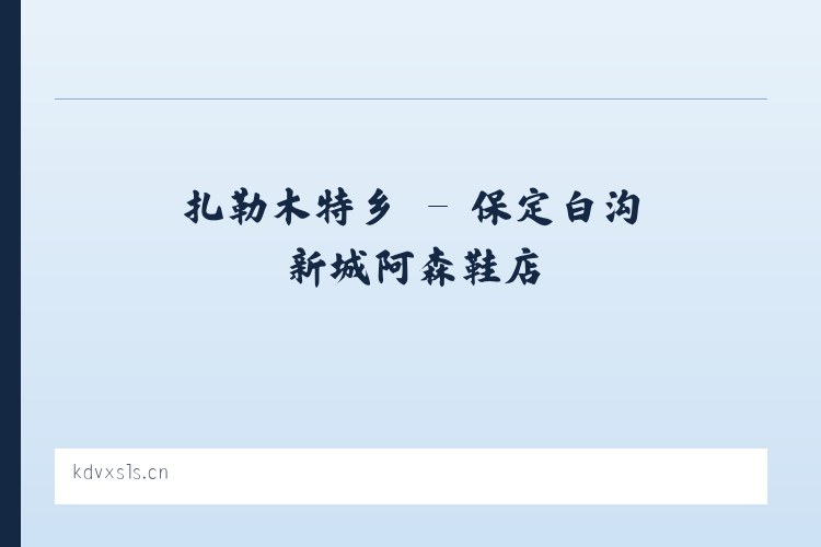 三里屯街道 - 保定白沟新城阿森鞋店 列表图